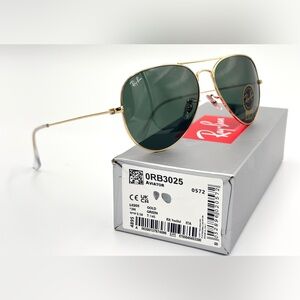 Ray-Ban RB3025 58mm Aviator Arista Green G-15 Lens L0205 58-135